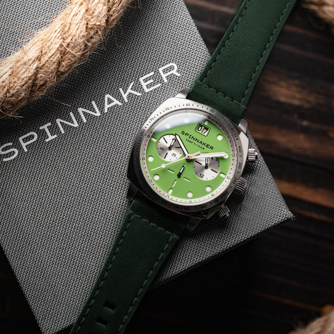 Hull Chronograph Green / Leather Green Dial