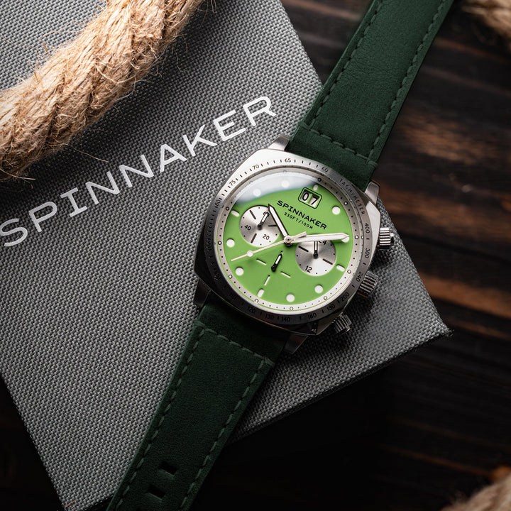 Hull Chronograph Green / Leather Green Dial