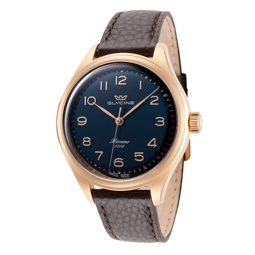 Bienne 1914 39 mm / Blue / Black Blue Dial