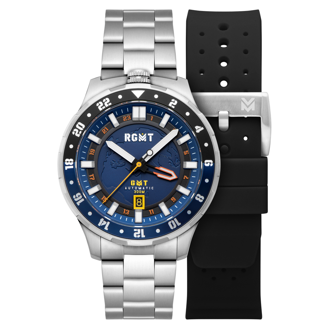 GLOBEMASTER GMT AUTOMATIC Blue / Stainless Steel | Blue Dial