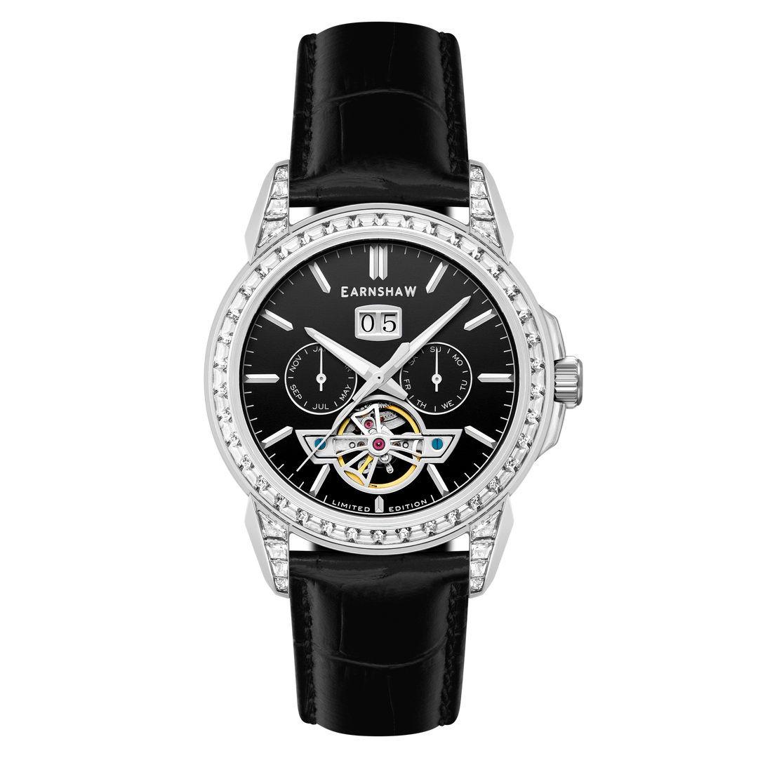 Nobility Nawab Grand Date Calendar Open Heart Automatic Limited Edition Black / 