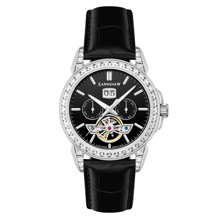 Nobility Nawab Grand Date Calendar Open Heart Automatic Limited Edition Black / 