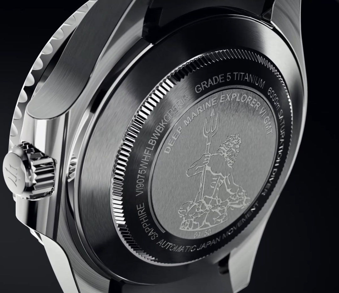 Deep Marine Explorer VI 6000M - GMT True Dive OrangeLume White Dial