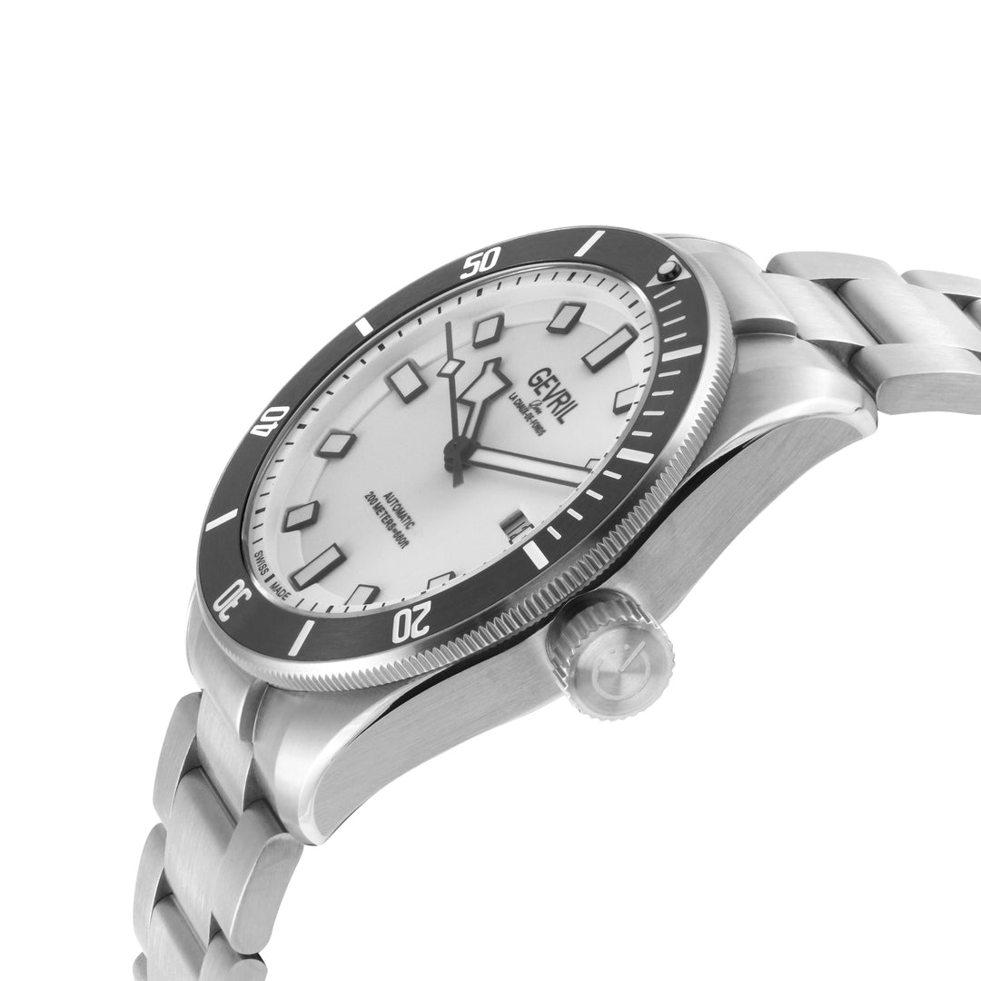 Yorkville-Diver Gevril Swiss Made Sellita SW200 “Luminous Dial” Diver Watch Whit