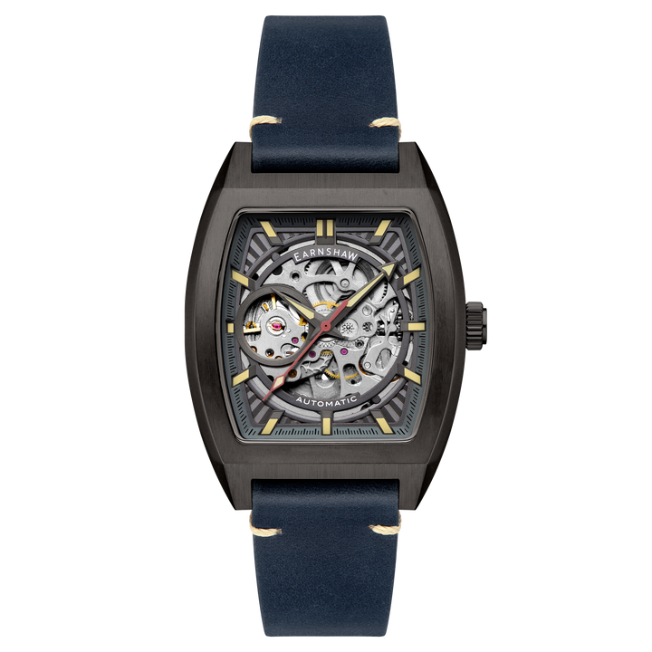Heritage Wellington Skeleton Automatic Grey / Genuine Leather Grey Dial