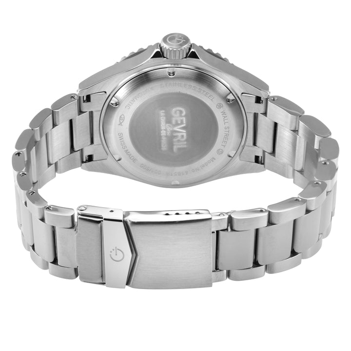 Wall Street Gevril Swiss Made SW200-1 Steel Rotating Blue Ceramic Bezel , 316L c