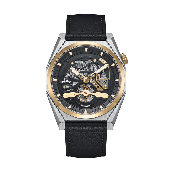Amadeus Skeleton Watch Black / Gold | Black Dial