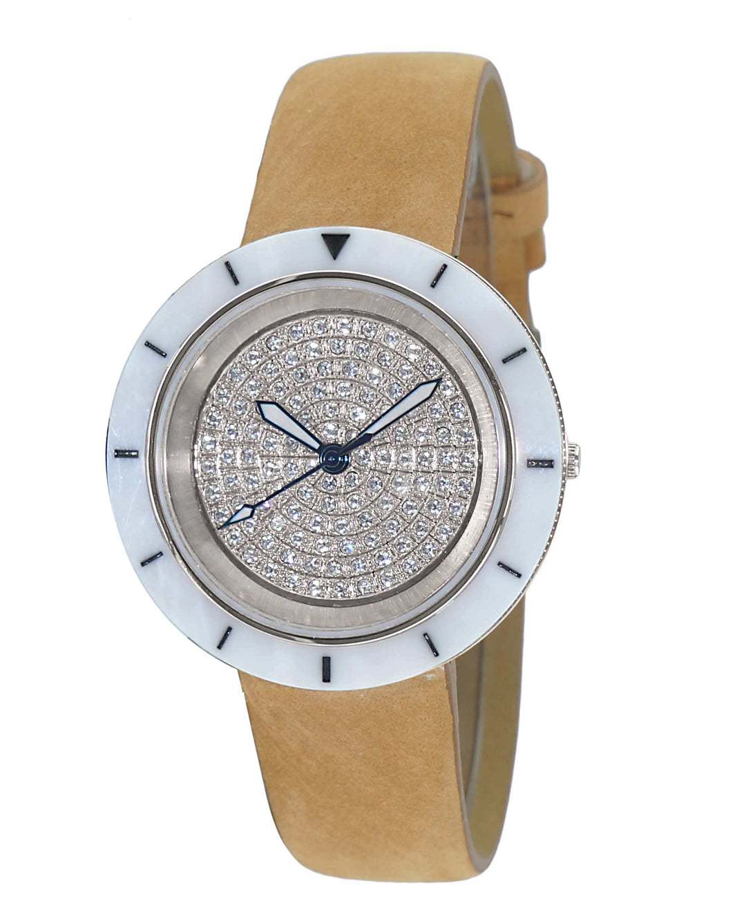 TOULON WHITE-SILVER / BROWN | Silver tone Dial