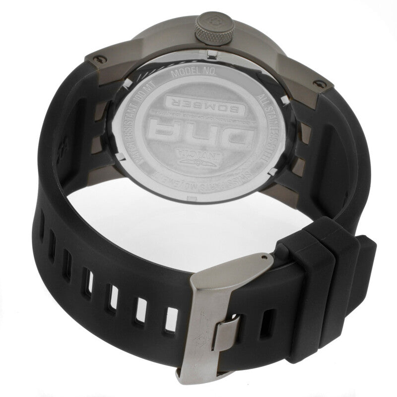 DNA Silver Dial / Black Silicone Strap Silver Dial