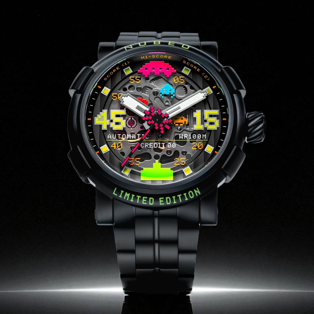 Orion Automatic Space Invaders Limited Edition Black / Stainless Steel | Black D