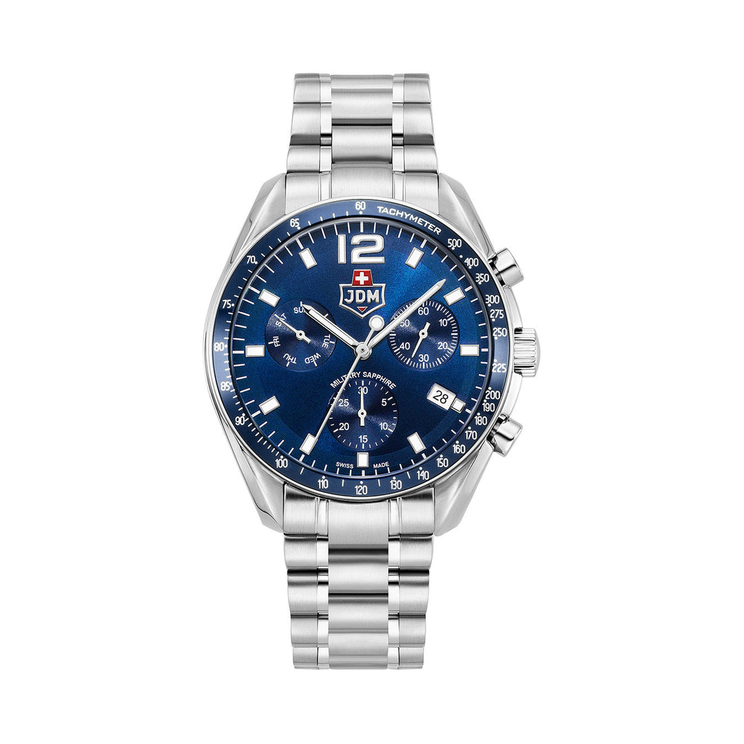 Swiss Precision Blue /steel barecelet Blue Dial