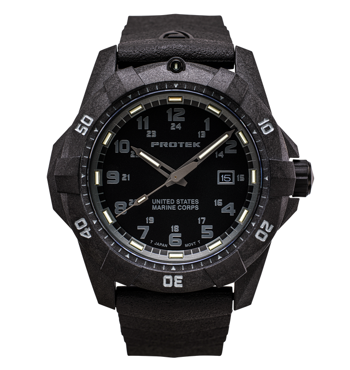 USMC Carbon Dive CARBON CASE/BLACK DIAL/BLACK STRAP | Black Dial