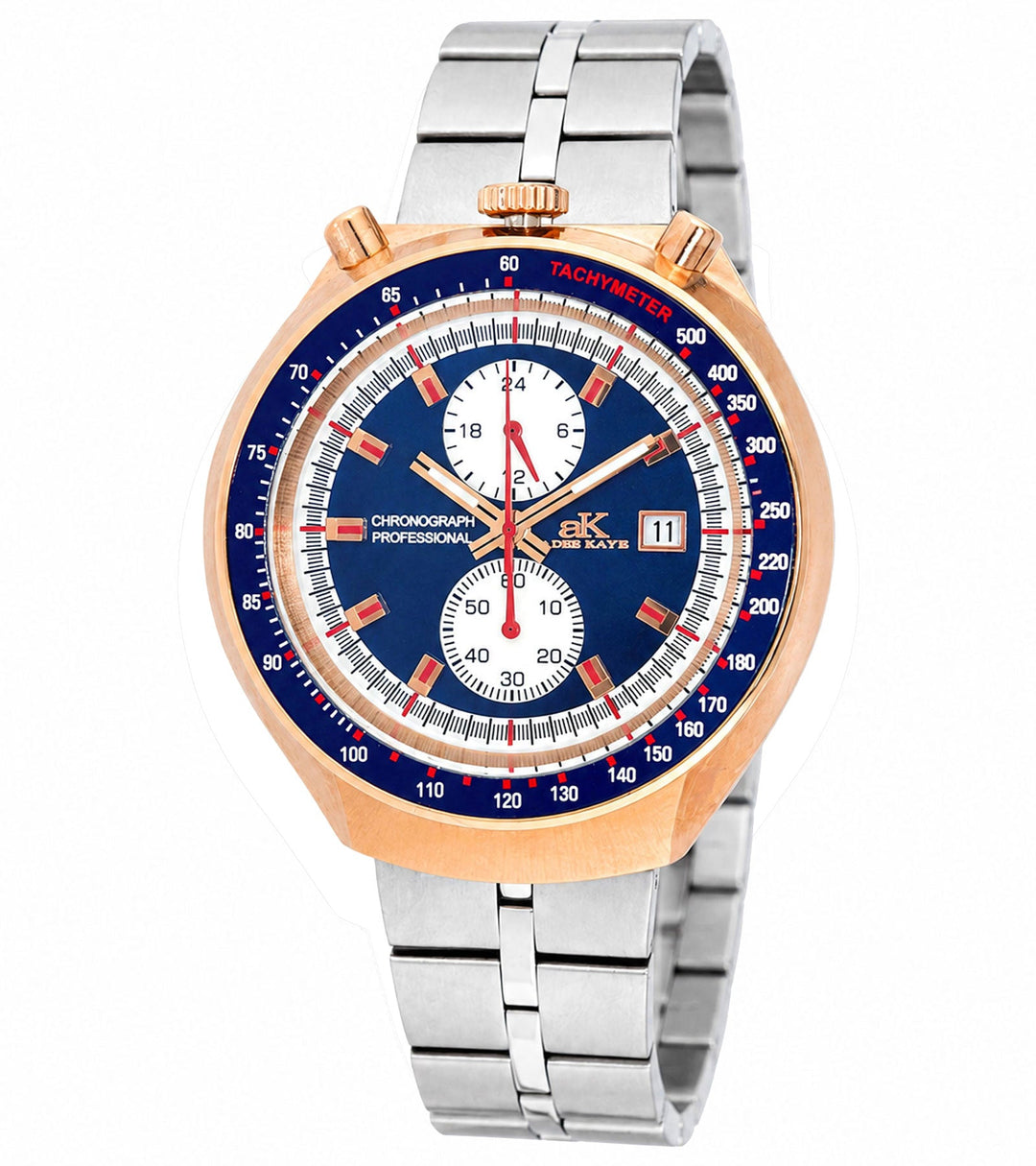 MUSCLE COLLECTION BLUE-ROSETONE/ SILVER TONE Blue Dial