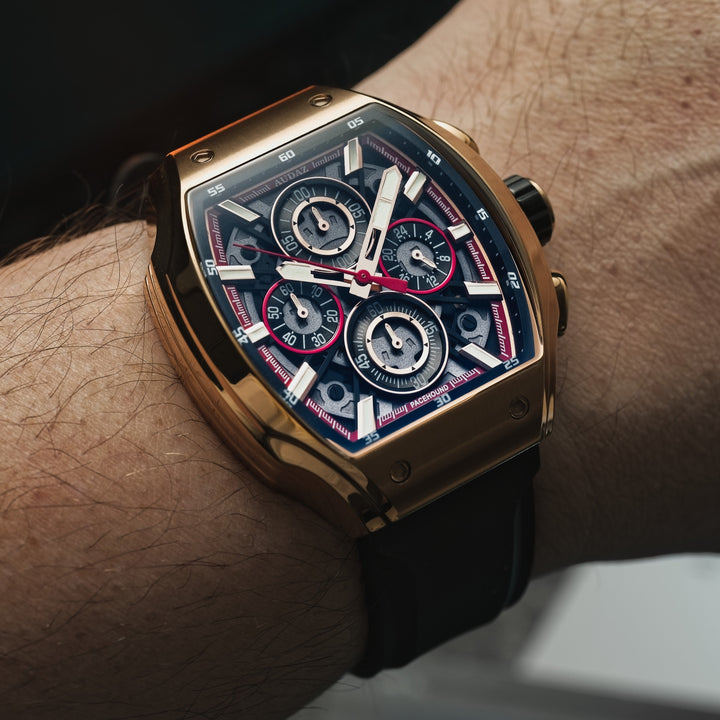 PACEHOUND CHRONO Black / Rose Gold | Black Dial