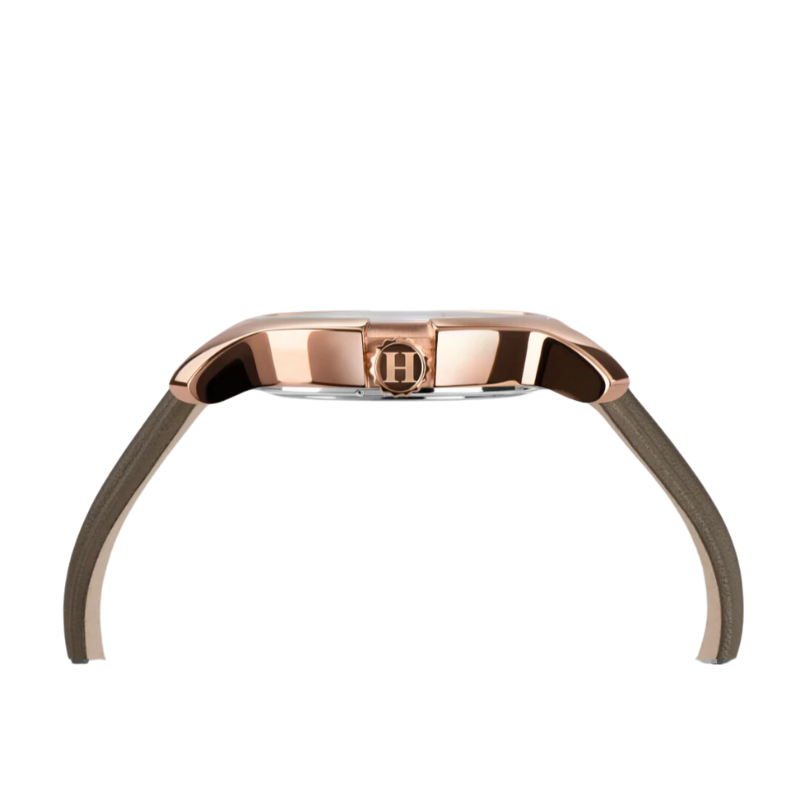 Women's Champagne Dial, 5N Rose Gold Case and Earth Leather Strap | Brown Dial