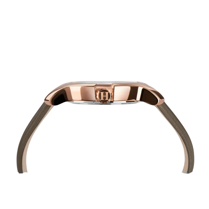 Women's Champagne Dial, 5N Rose Gold Case and Earth Leather Strap | Brown Dial