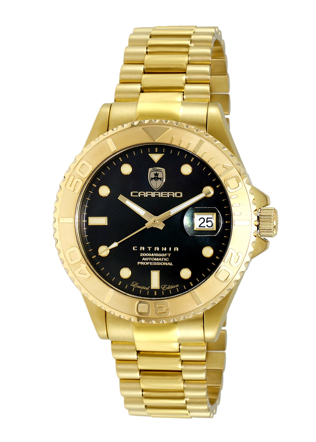 Catania MOP Goldtone - Black | Black Dial
