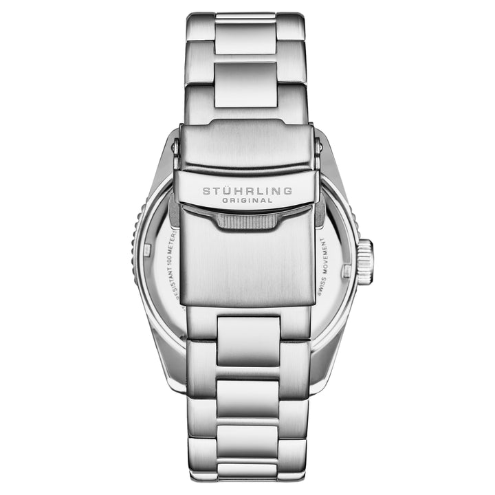 Voyager GMT 4017 Quartz GMT 42mm Diver Silver/Stainless Steel | Black Dial