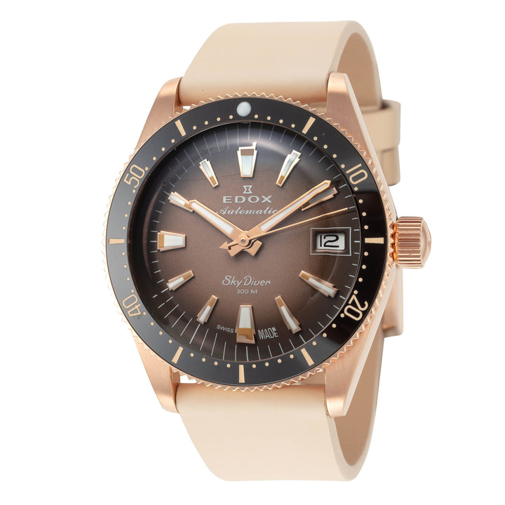 SkyDiver 38mm / Beige / Green | Beige Dial