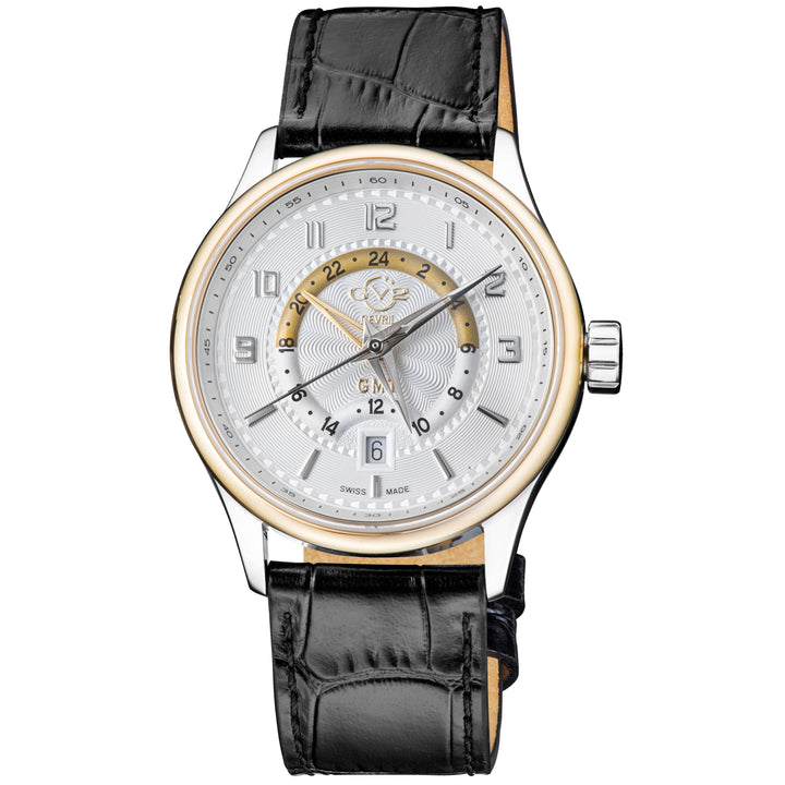 Giromondo GV2 By Gevril Giromondo Swiss Made GMT two tone watch | Blue Dial