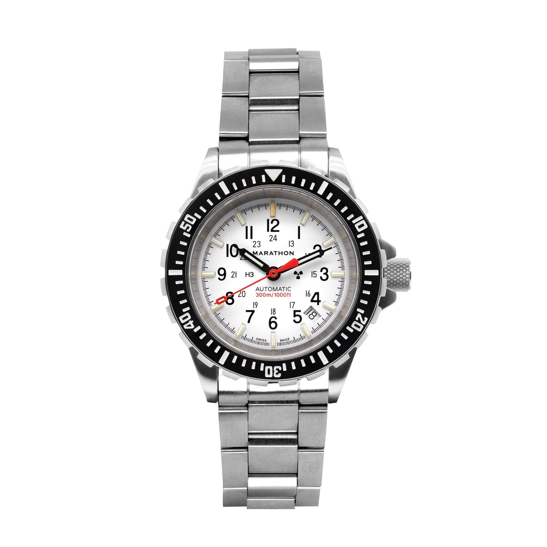 Dive Auto Government Search and Rescue (GSAR) White NGM/Steel Bracelet Arctic Wh