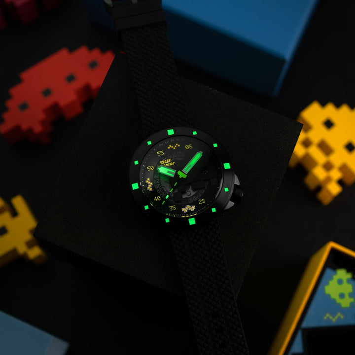 Cassini Automatic Space Invaders Limited Edition Black & Red / Black | Black Dia