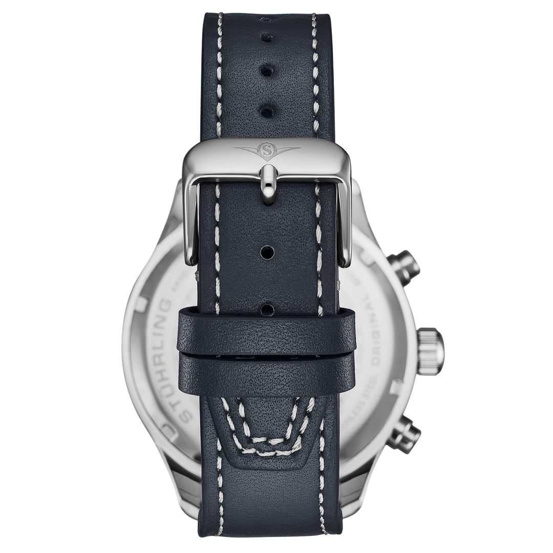 Navigator Chrono Navy Blue Sunray Dial/Blue Leather Strap | Blue Dial