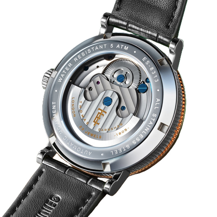 Beaufort Silver Dawn / Black Leather Strap Gray Dial