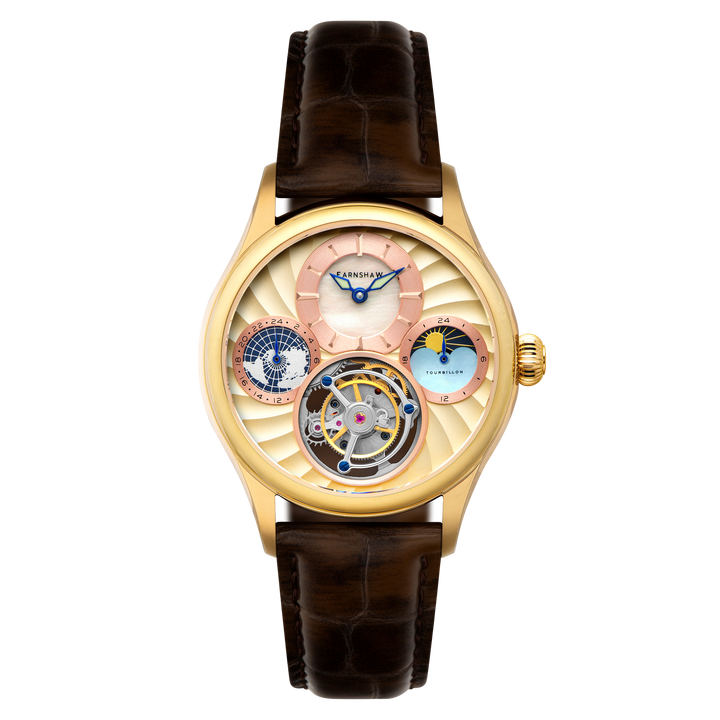 Celestial Huggins Tourbillon Mechanical Limited Edition Gold / Genuine Leather |