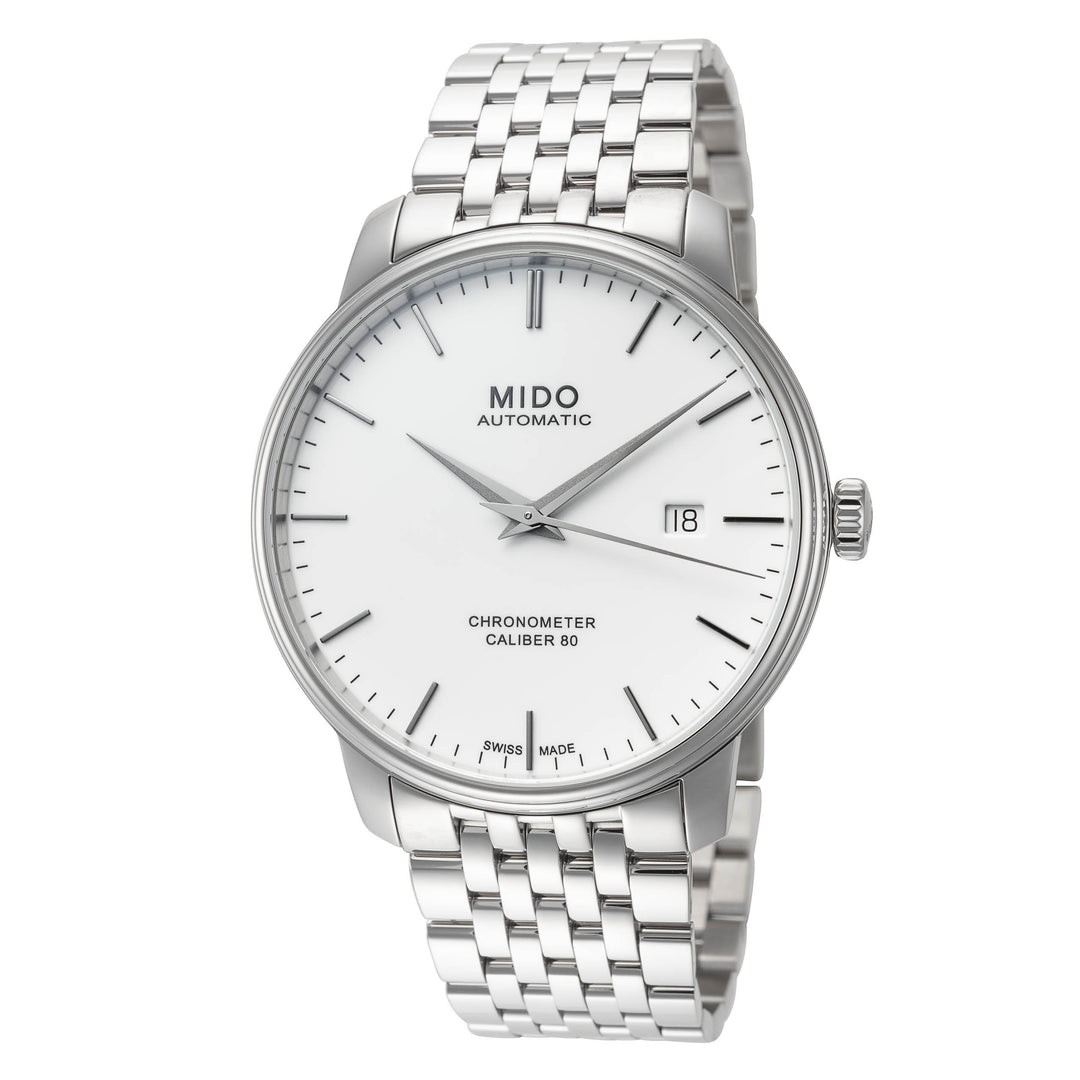 Baroncelli III 40mm / White / Silver | White Dial