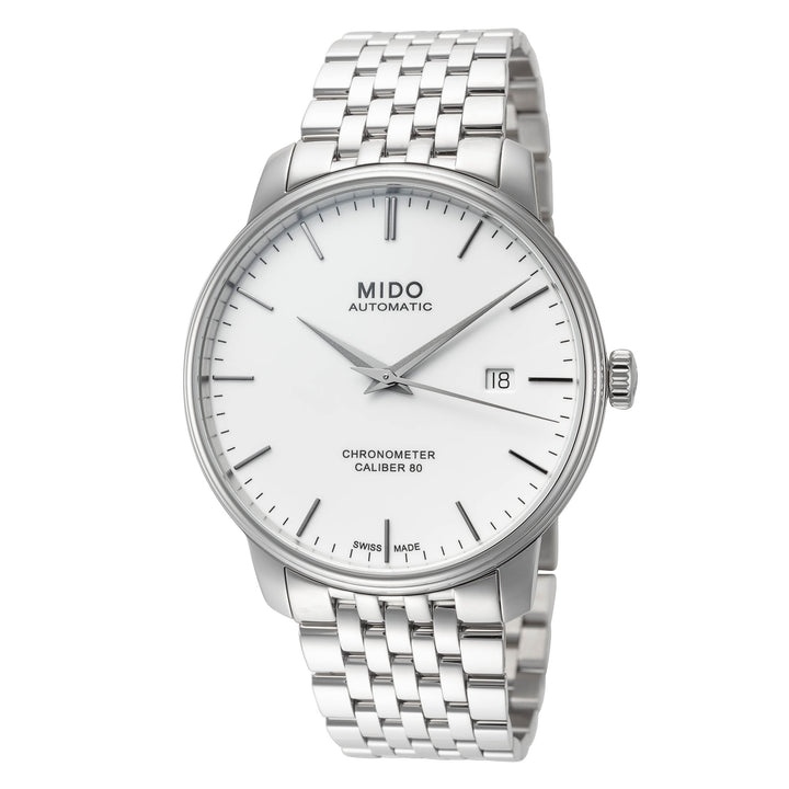 Baroncelli III 40mm / White / Silver | White Dial
