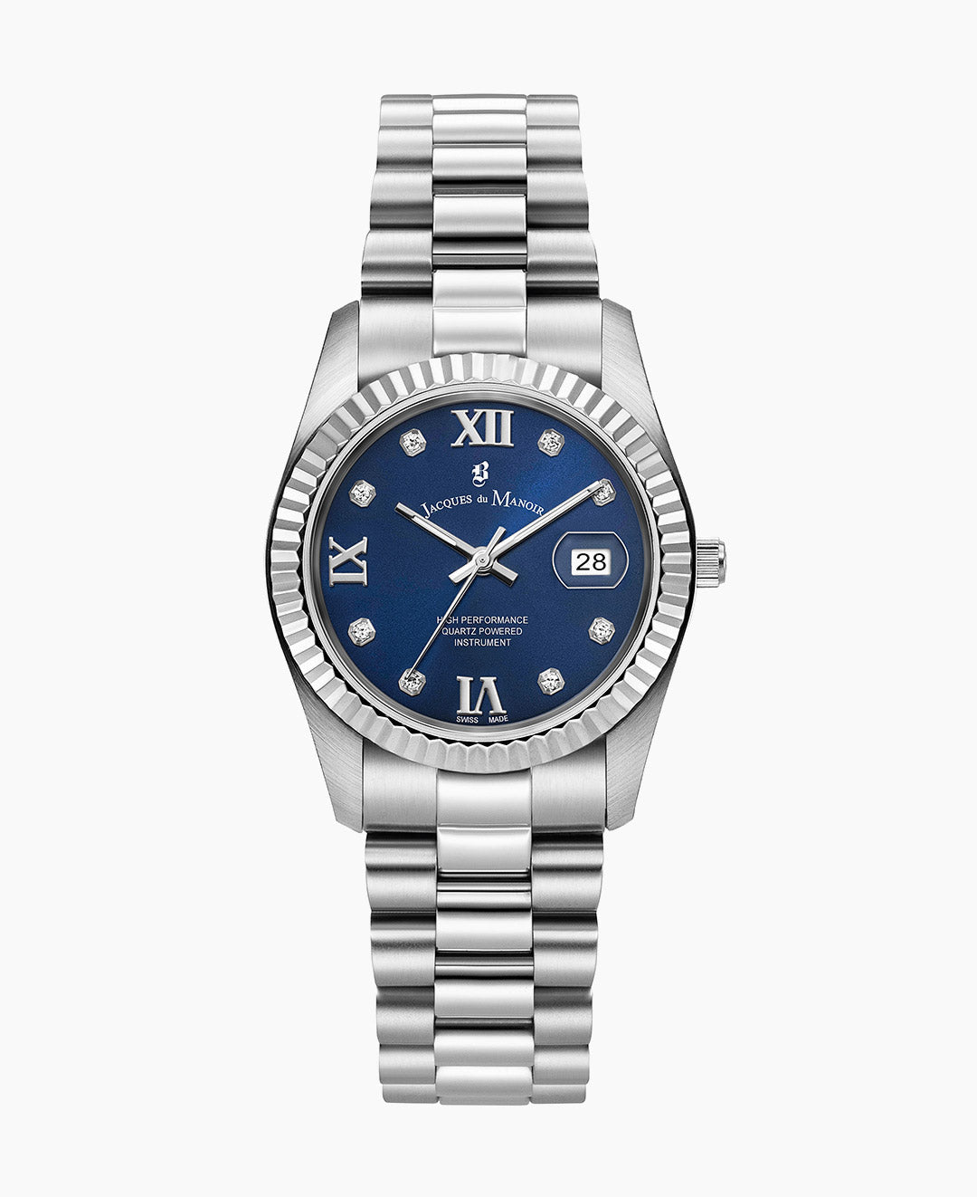 Inspiration Roman II Blue dial, stainless steel bracelet Blue Dial