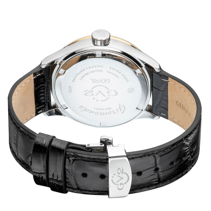 Giromondo GV2 By Gevril Giromondo Swiss Made GMT two tone watch | Blue Dial