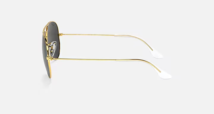 AVIATOR CLASSIC MENS / POLISHED GOLD - BLACK