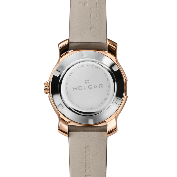 Women's Champagne Dial, 5N Rose Gold Case and Earth Leather Strap | Brown Dial