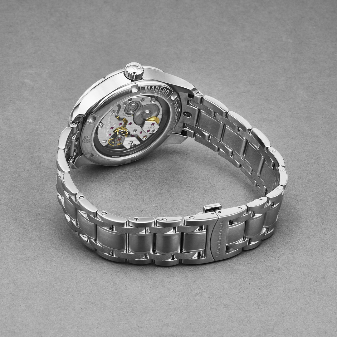 Manero White / Stainless Steel White Dial