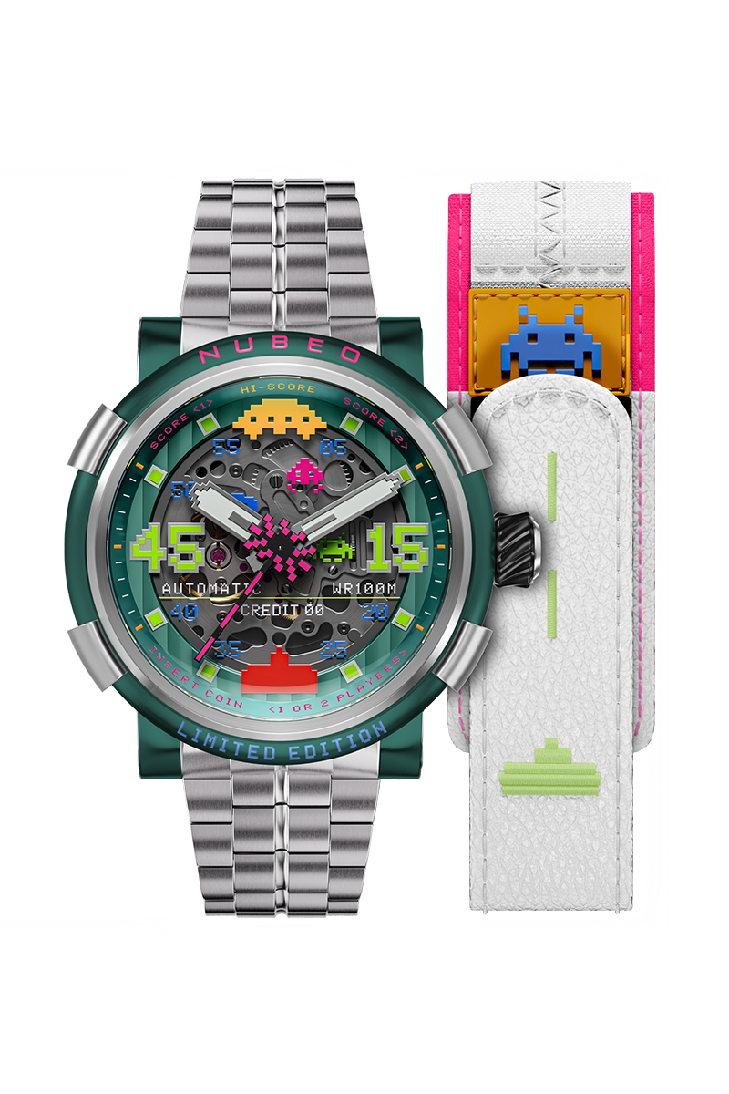 Orion Automatic Space Invaders Limited Edition Green / Stainless Steel | Green D