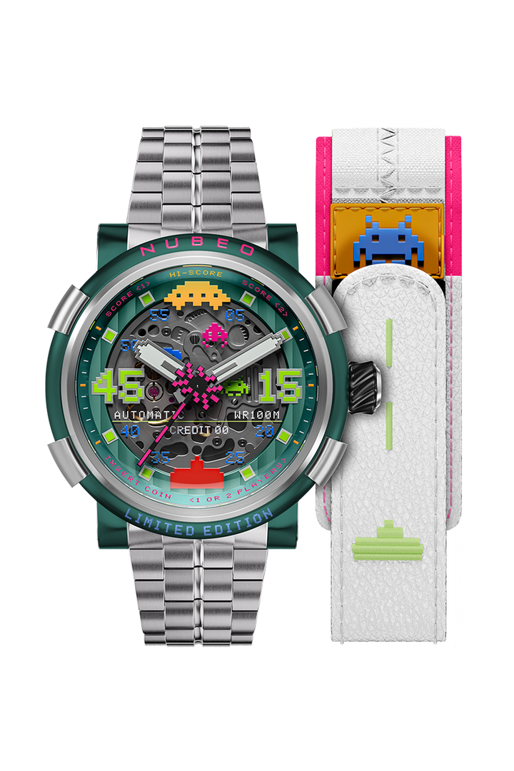 Orion Automatic Space Invaders Limited Edition Green / Stainless Steel | Green D