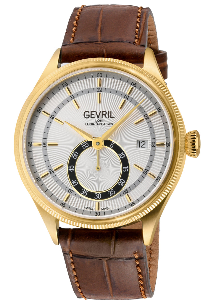 Empire Gevril Swiss Automatic, ETA 2895, White Dial,  Genuine Handmade Italian B