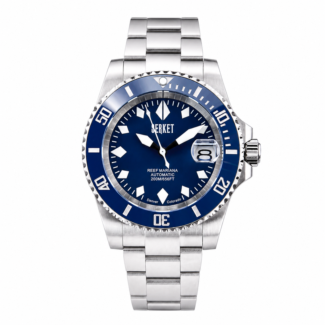 Reef Mariana Diver Blue Dial Blue Bezel 40mm Blue Dial