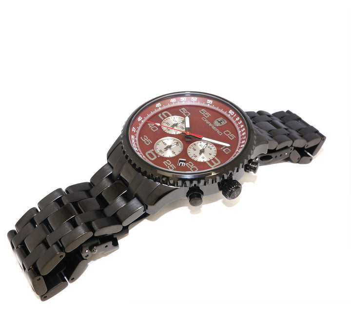 Aureum-MB IP BLACK/MAROON | Maroon Dial