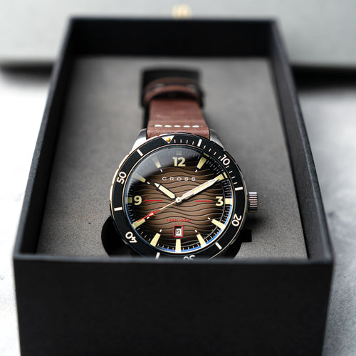 Cross Baskerville Quartz Brown / Brown Leather |  Dial