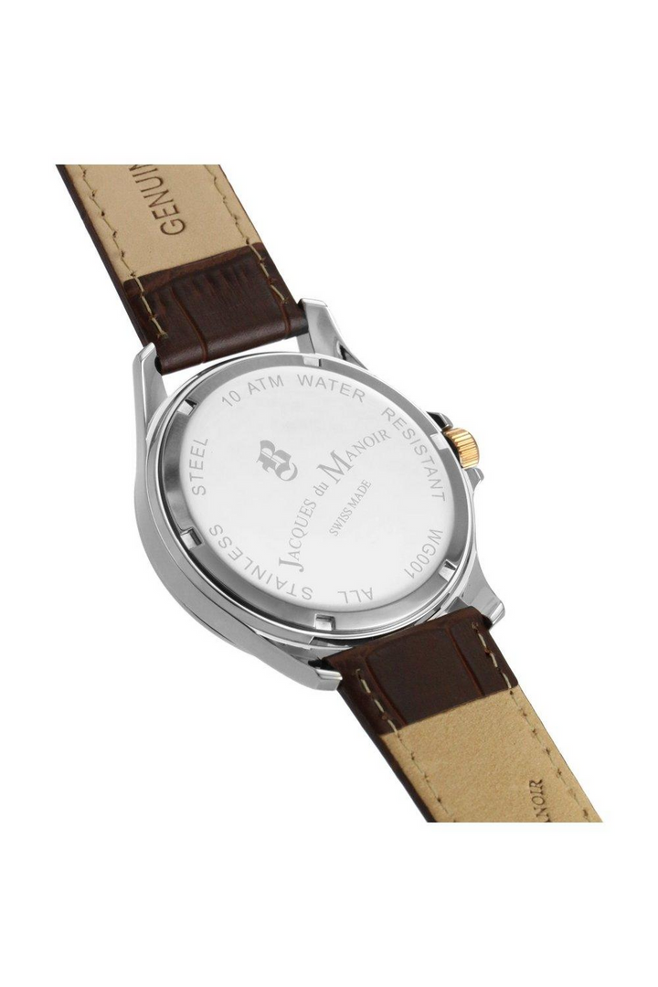 Alpha I White dial, brown leather White Dial