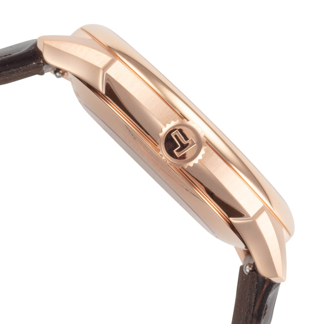 Chemin des Tourelles 39mm / Silver / Brown | Silver Dial