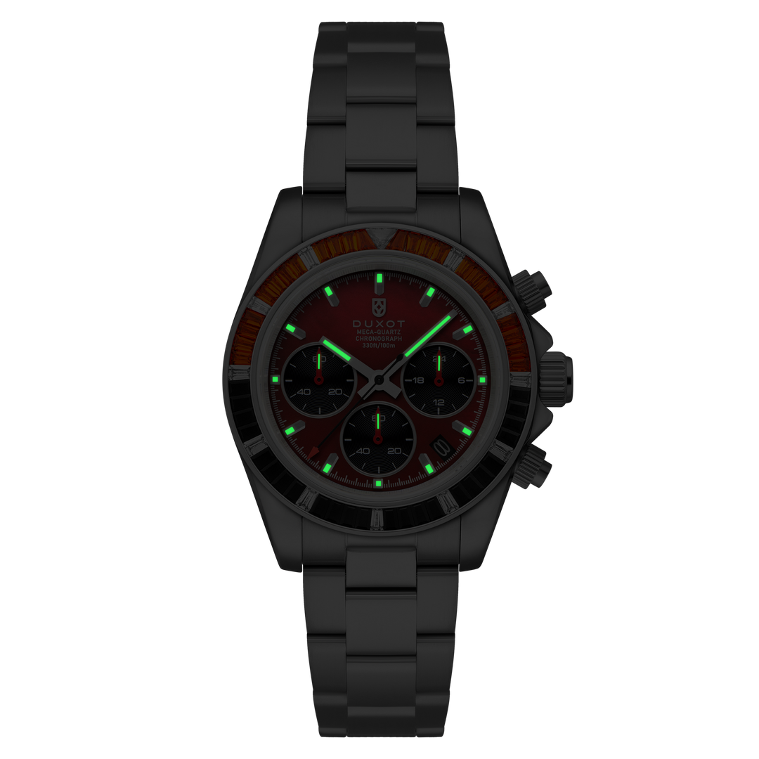 Accelero Rainbow Chronograph Red/Stainless Steel | Red Dial