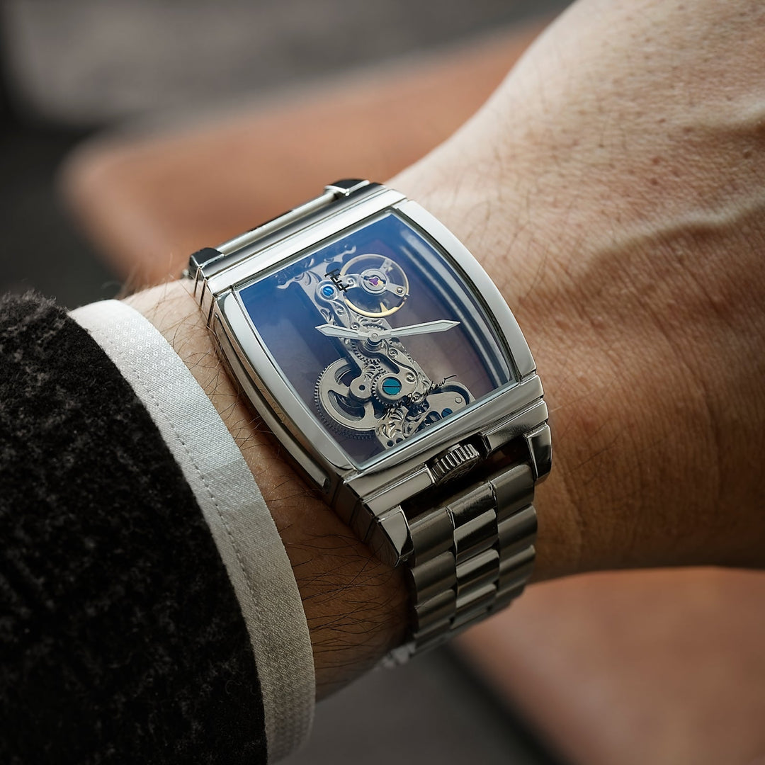Discovery Wolver Bridge Mechanical Silver/ Stainless Steel | Transparent Dial