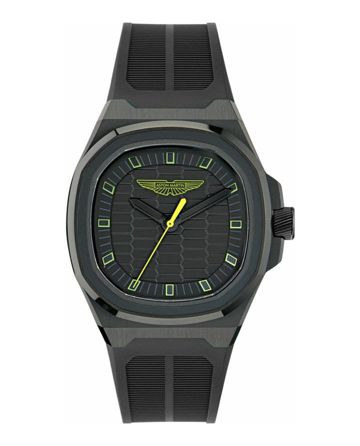 GPQ Black IP/Black Silicone Strap Black Dial