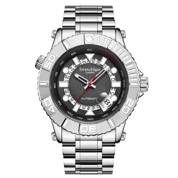 Geometric Racer Automatic Multi-Level Grey Geometric Dial / Silver Stainless Ste