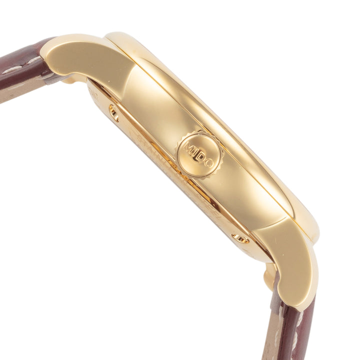Mido 38mm / Brown / White | White Dial