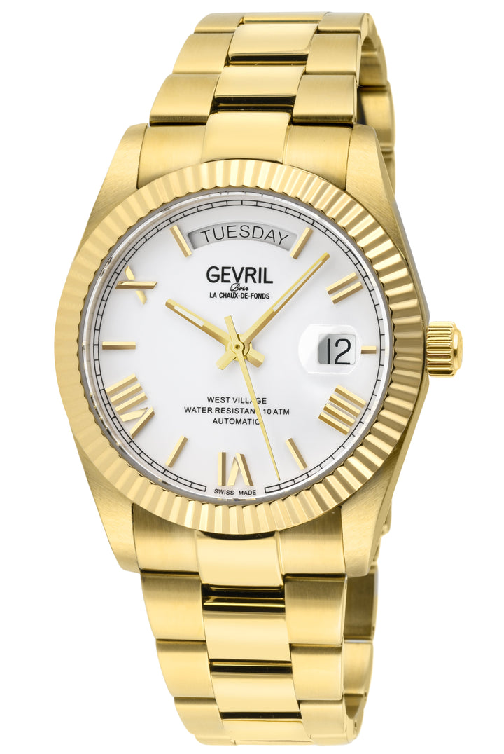 West Village Automatic Gevril Sellita SW240 Swiss Made Automatic Watch White mag
